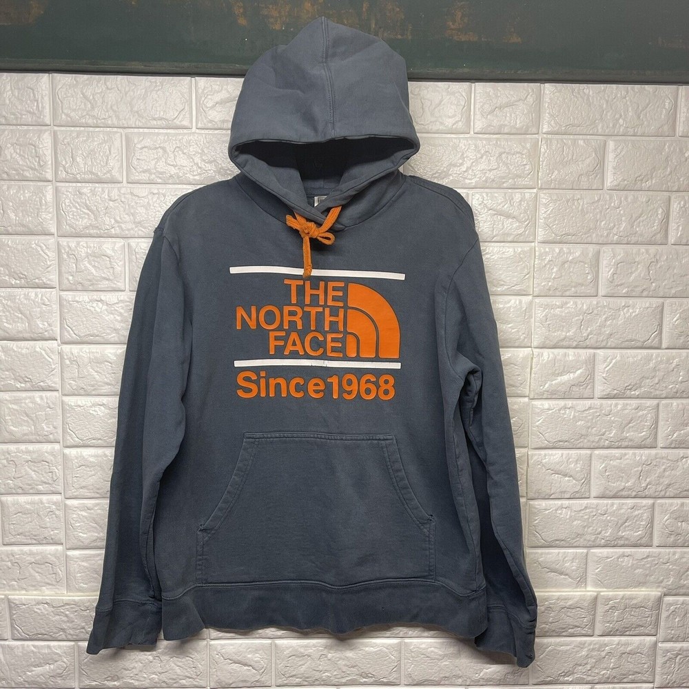 The North Face Since 1968 Blue Orange Athletic Wear Hoodie Men Medium Preowned